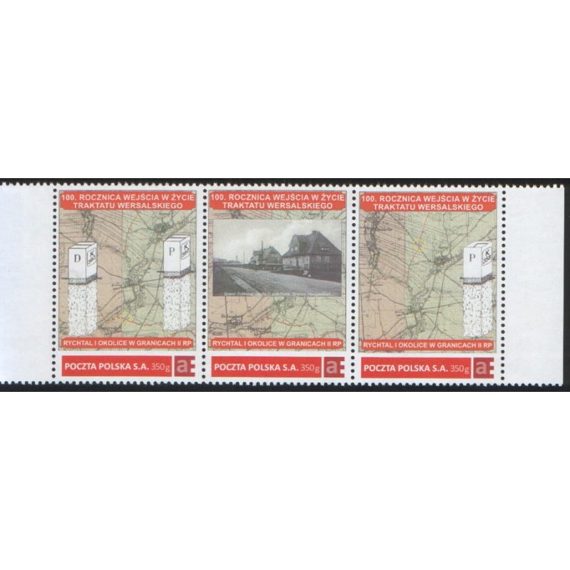 2020 Personalizowany. Rychtal, niepodległość, Traktat Wersalski, granica, słupy graniczne. Pasek