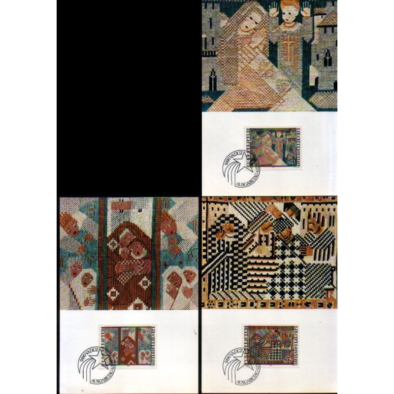 Liechtenstein 1979, Boże Narodzenie, arrasy. Karty maksimum