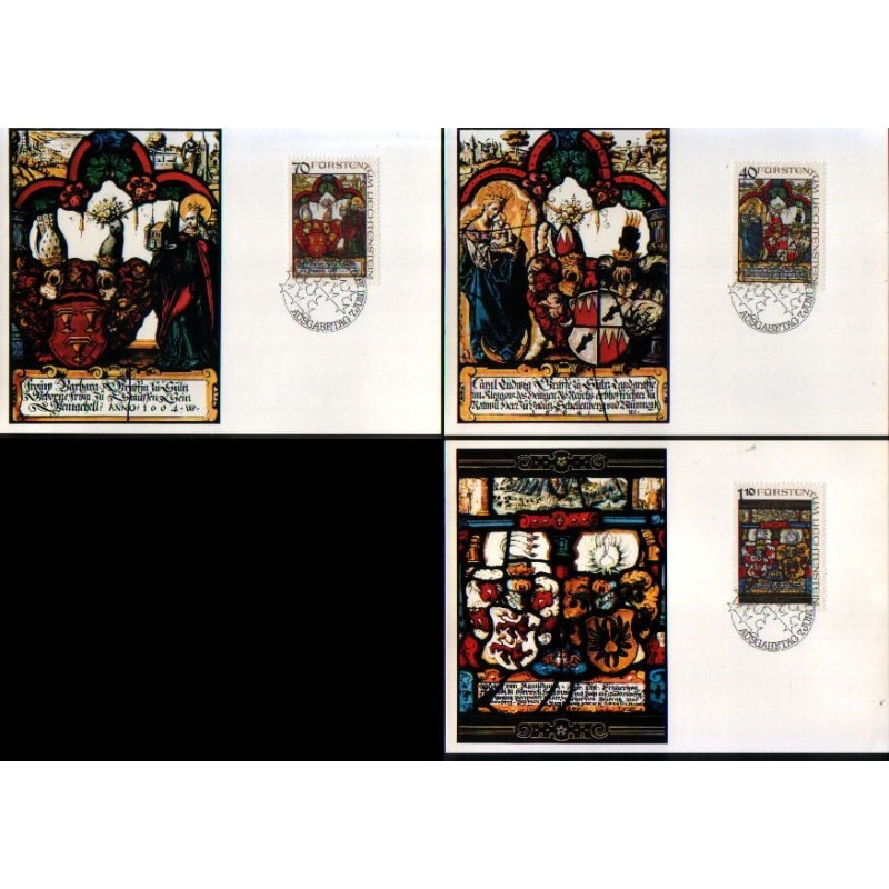 Liechtenstein 1979, Dawne herby rycerskie. Karty maksimum