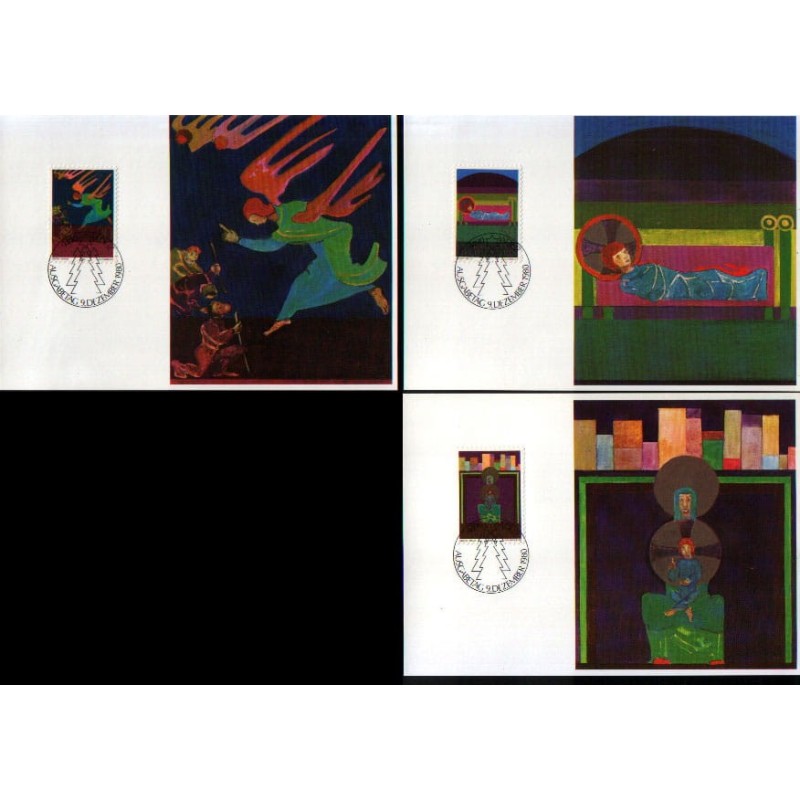 Liechtenstein 1980, Boże Narodzenie. Karty maksimum