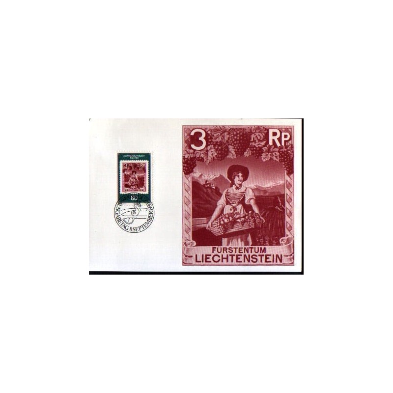 Liechtenstein 1980, Muzeum poczty. Karta maksimum