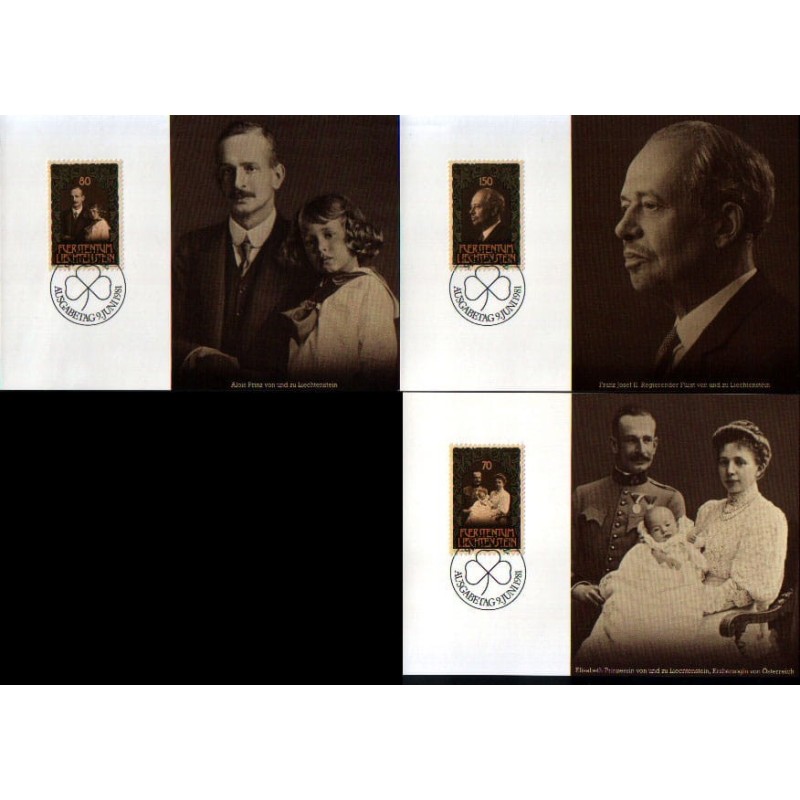 Liechtenstein 1981, Książę Franz Josef II. Karty maksimum