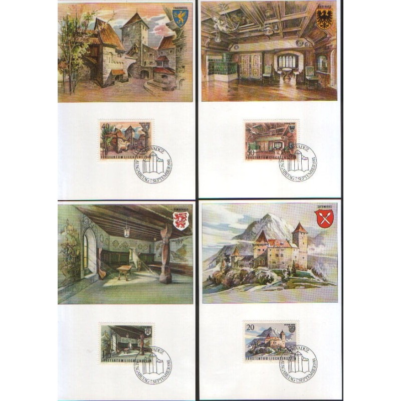 Liechtenstein 1981, Zamek Gutenberg. Karty maksimum