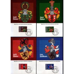 Liechtenstein 1982, Dawne herby rycerskie. Karty maksimum
