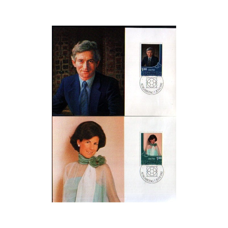 Liechtenstein 1982, Książę i księżna. Karty maksimum