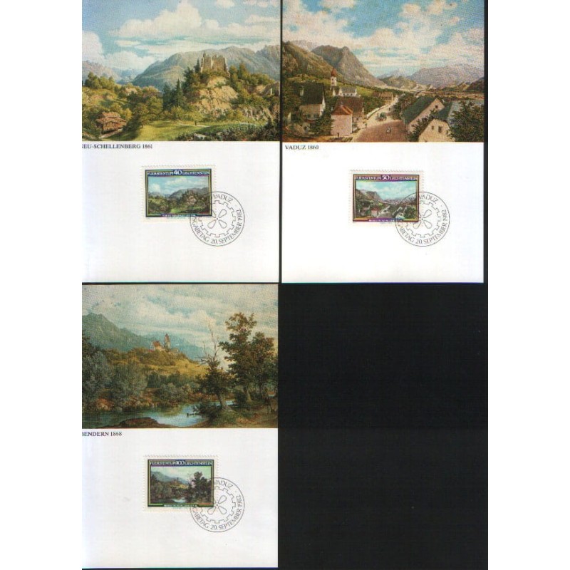 Liechtenstein 1982, Malarstwo, M. Menzinger. Karty maksimum