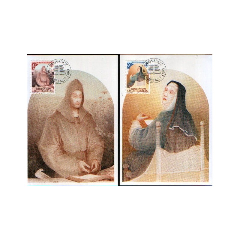 Liechtenstein 1983, EUROPA CEPT: święci. Karty maksimum