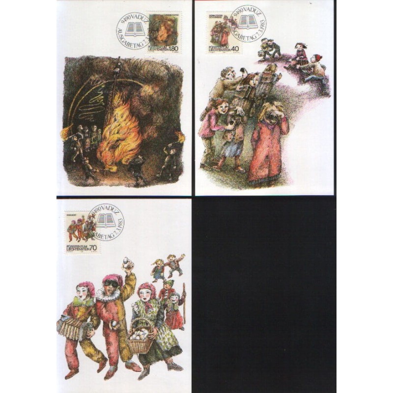 Liechtenstein 1983, Wielkanoc. Karty maksimum