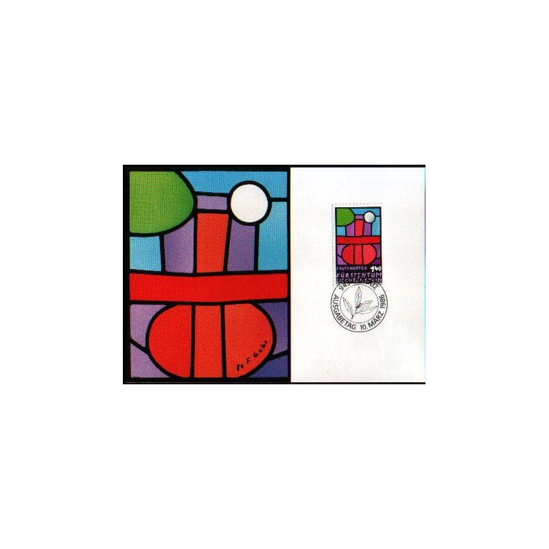 Liechtenstein 1986, Fastenopfer, katolicka organizacja. Karta maksimum