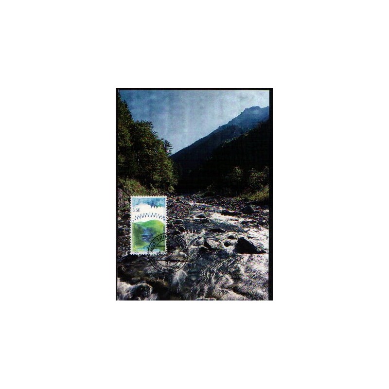 Liechtenstein 1995, Góry, Alpy. Karta maksimum