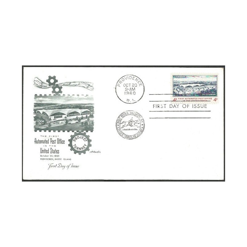 USA 1960, Zautomatyzowany urząd pocztowy. FDC