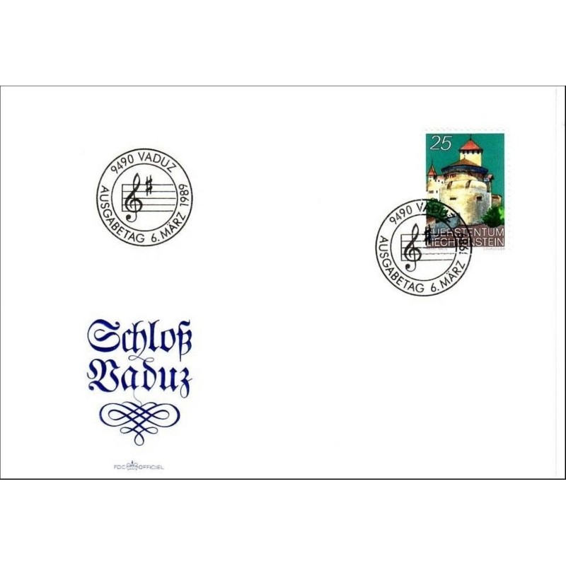 Liechtenstein 1989, Zamek Vaduz. FDC