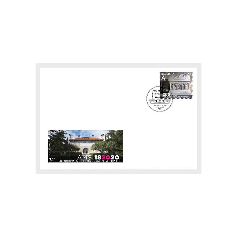 Chorwacja 2020, Archeologia, muzeum w Splicie. FDC