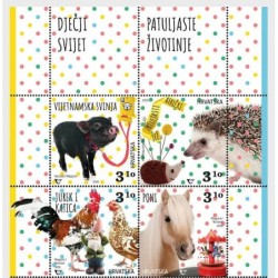 Chorwacja 2020, Zwierzęta: koń, kura, świnka, jeż **