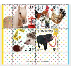 Chorwacja 2020, Zwierzęta: koń, kura, świnka, jeż **