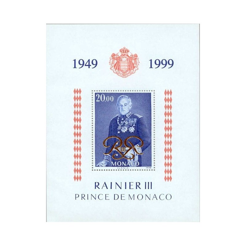 Monako 1999, Książę Rainier III. Blok. Cz. SŁANIA **