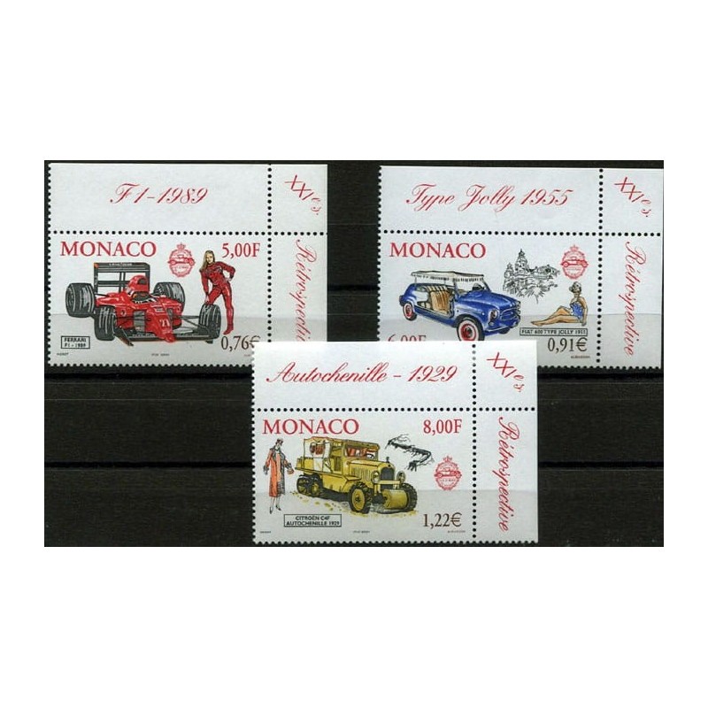 Monako 2001, Samochody: formuła 1 i dawne auta. Margines górny **