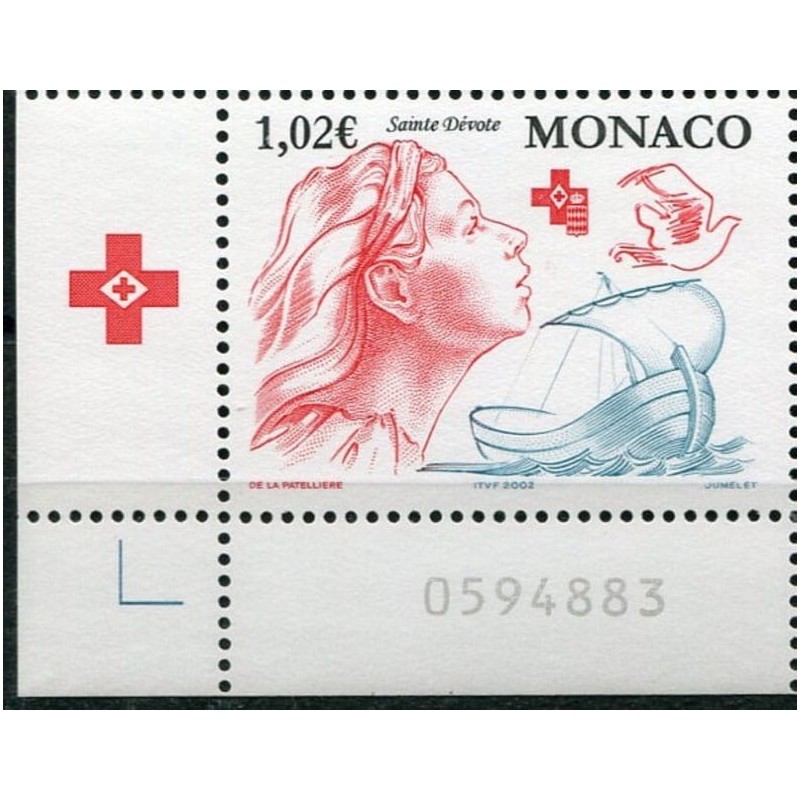Monako 2003, Święta Dewota, statek, Czerwony Krzyż. Margines **