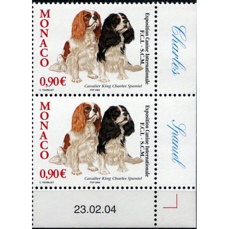 Monako 2004, Pies, wystawa psów: spaniel. Margines **