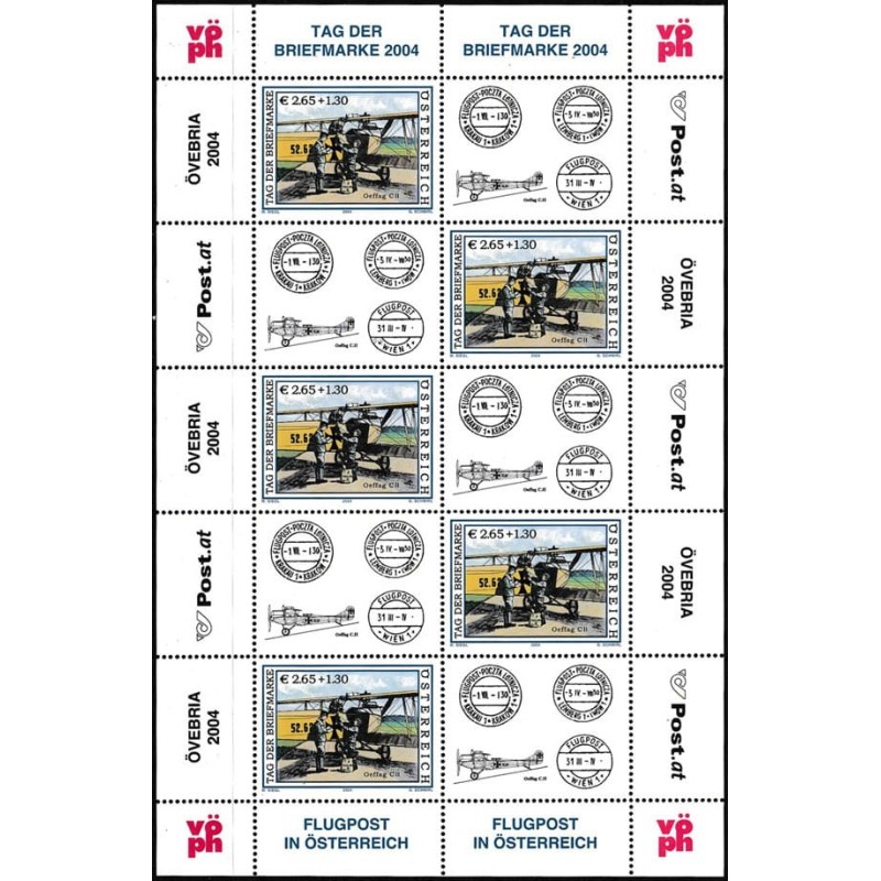 Austria 2004, Poczta lotnicza Wiedeń Kraków Lwów. Arkusik **