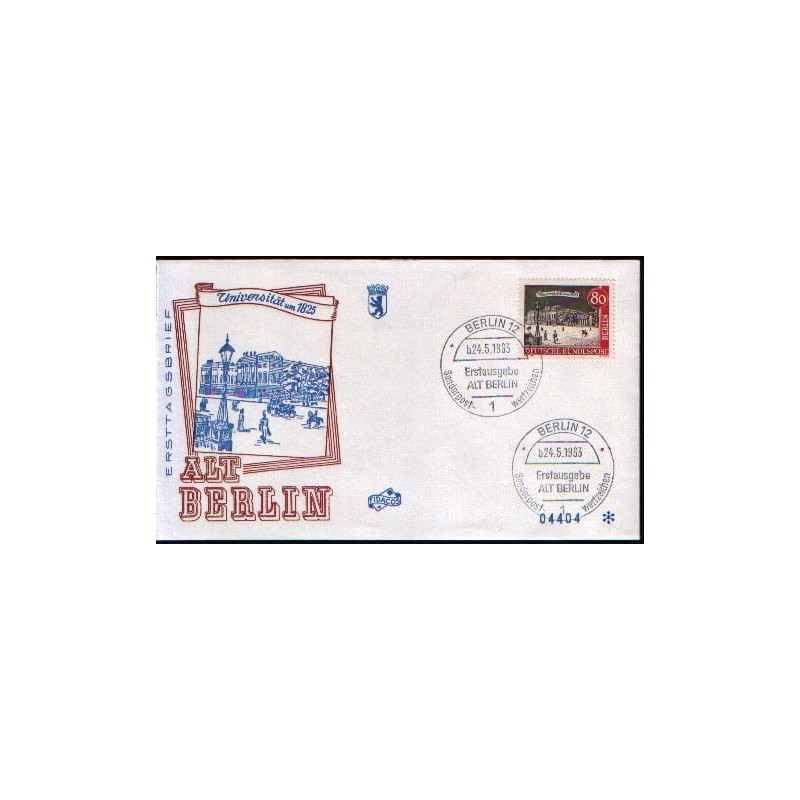 Niemcy 1963, Dawny Berlin, zabytki. FDC