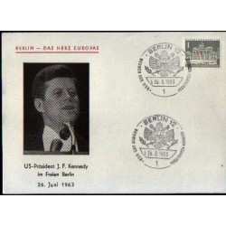 Niemcy 1963, Prezydent USA Kennedy, JFK. Wizyta. Berlin