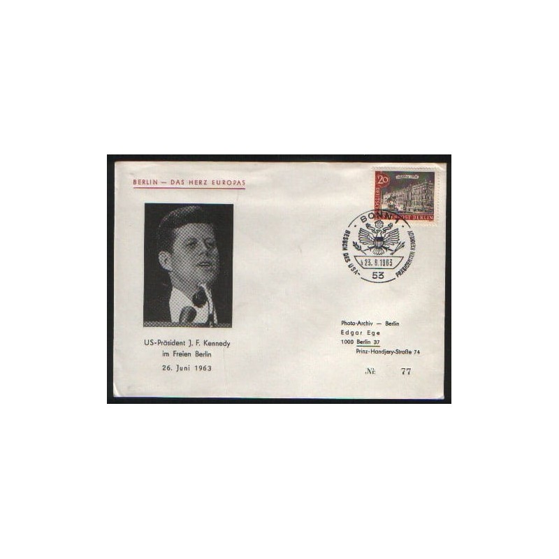 Niemcy 1963, Prezydent USA Kennedy, JFK. Wizyta. Bonn