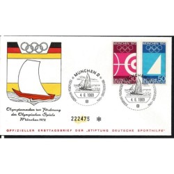 Niemcy 1969, Igrzyska olimpijskie, łucznictwo, żeglarstwo. FDC