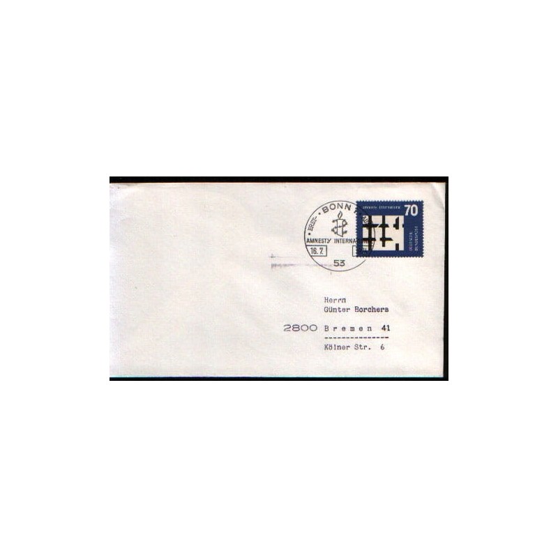 Niemcy 1974, Amnesty international. FDC