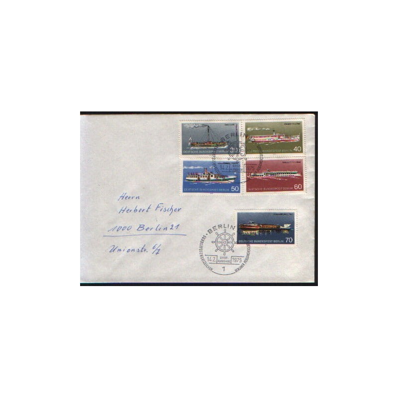 Niemcy 1975, Statki rzeczne. FDC