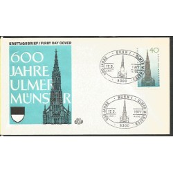 Niemcy 1977, Katedra w Ulm. FDC