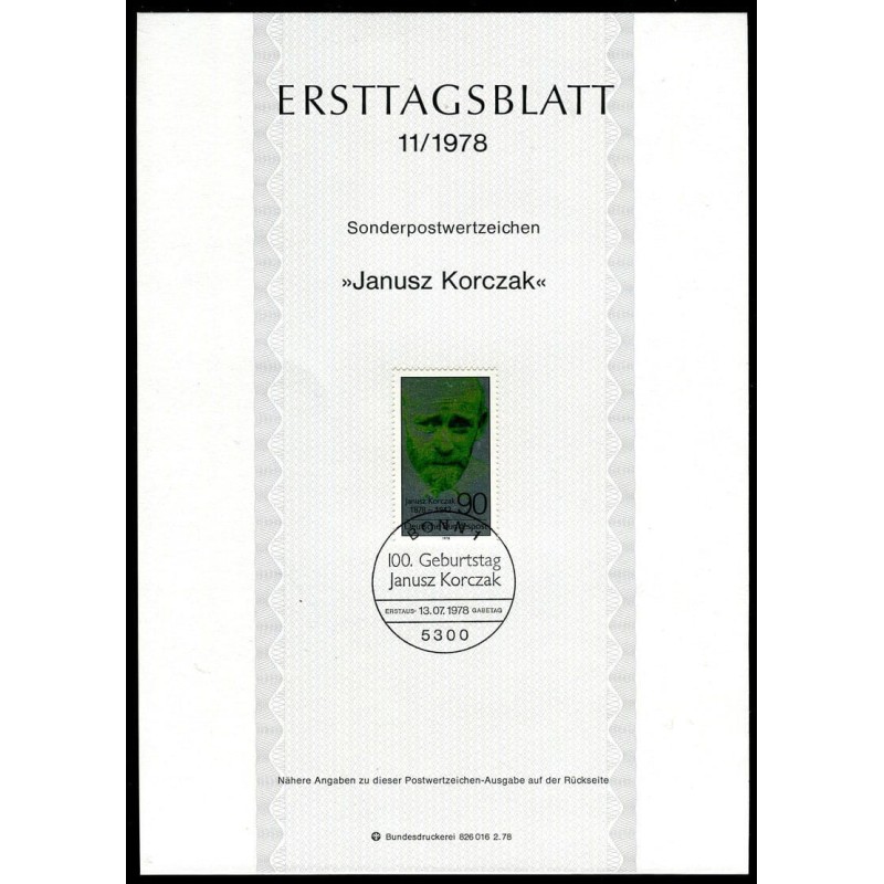 Niemcy 1978, Janusz Korczak, Auschwitz, II wojna. ETB