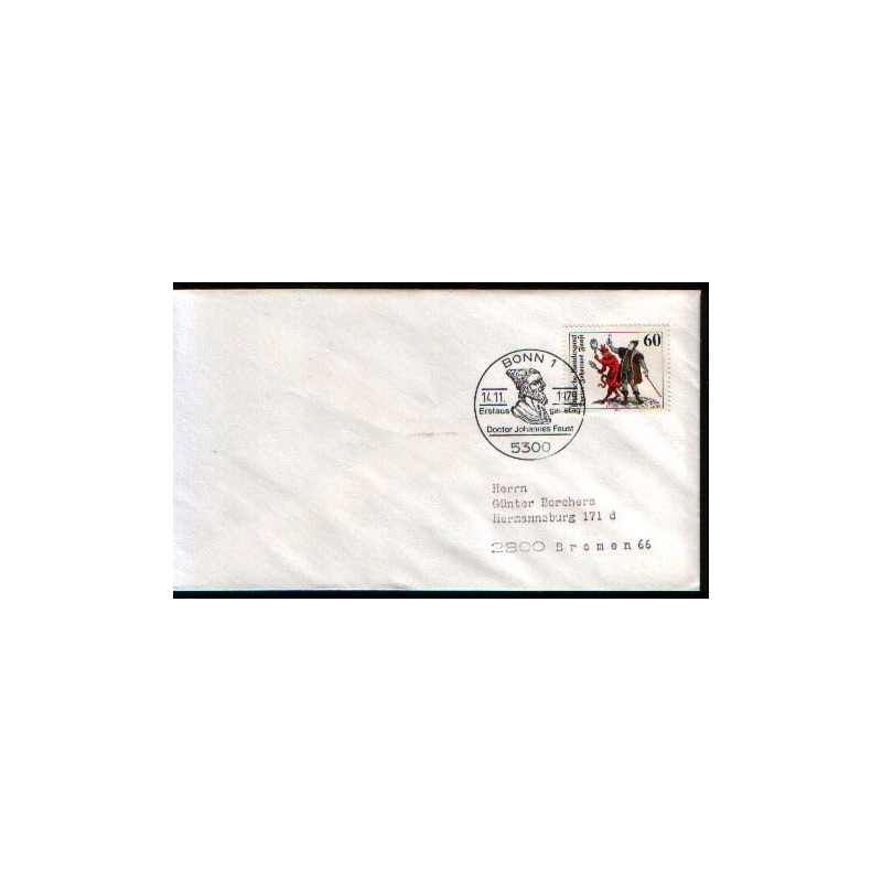 Niemcy 1979, J. G. Faust, medycyna, magia, alchemia. FDC