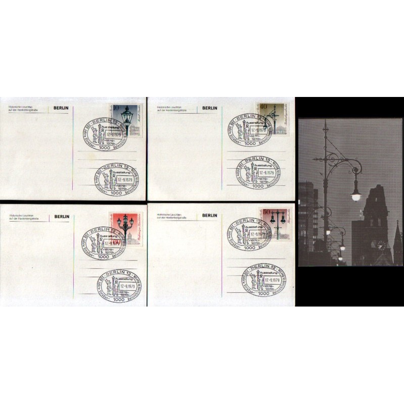 Niemcy 1979, Lampy uliczne, lampa. 4 sztuki. Berlin