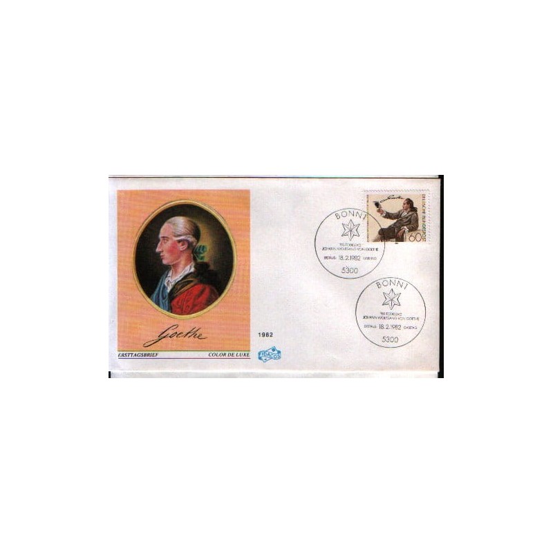 Niemcy 1982, J. W. Goethe, poezja. FDC