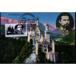 Niemcy 1986, Król Bawarii Ludwik II, pałac. Karta maksimum