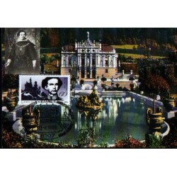 Niemcy 1986, Król Bawarii Ludwik II, pałac. Karta maksimum