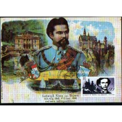 Niemcy 1986, Król Bawarii Ludwik II, pałac. Karta maksimum