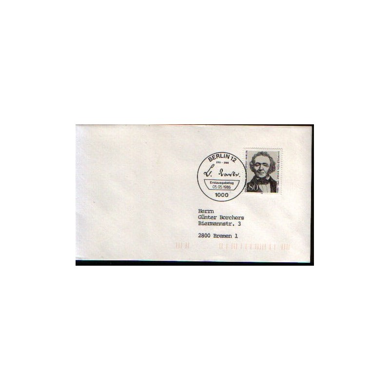 Niemcy 1986, Leopold von Ranke, historia. FDC