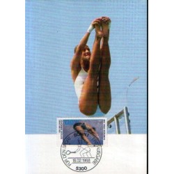 Niemcy 1988, Sport, pływanie, skoki. Karta maksimum