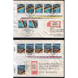 Niemcy 1990, Zjednoczenie Niemiec, otwarcie granic. 2 FDC Bonn, polecone