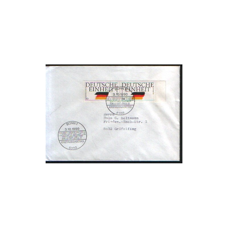 Niemcy 1990, Zjednoczenie Niemiec. FDC Bonn