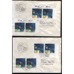 Niemcy 1991, EUROPA CEPT: kosmos, sonda Kopernik. 2 FDC Berlin i Bonn
