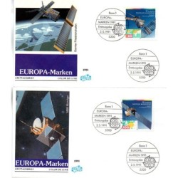 Niemcy 1991, EUROPA CEPT: kosmos, sonda Kopernik. 2 FDC Bonn