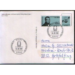 Niemcy 1991, Gaz, kongres, lampa. FDC Bonn