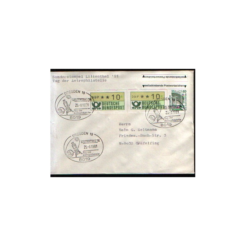 Niemcy 1991, Lilienthal, szybowce, kosmos, satelita. Drezno