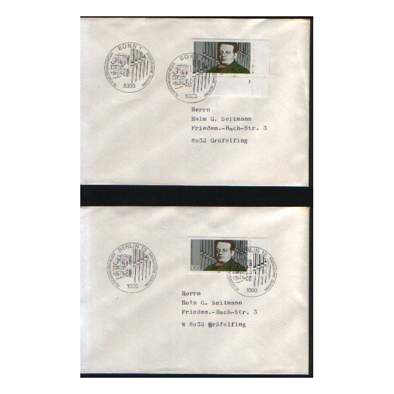 Niemcy 1991, Muzyka, M. Reger, organy. FDC Berlin i Bonn