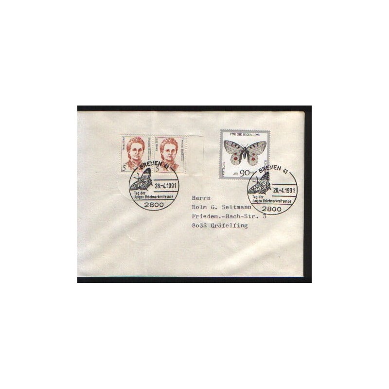 Niemcy 1991, Owady: motyl, motyle. Brema