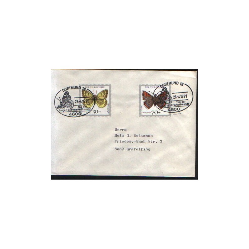 Niemcy 1991, Owady: motyl, motyle. Dortmund