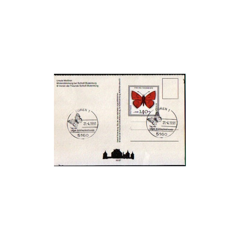 Niemcy 1991, Owady: motyl, motyle. Duren